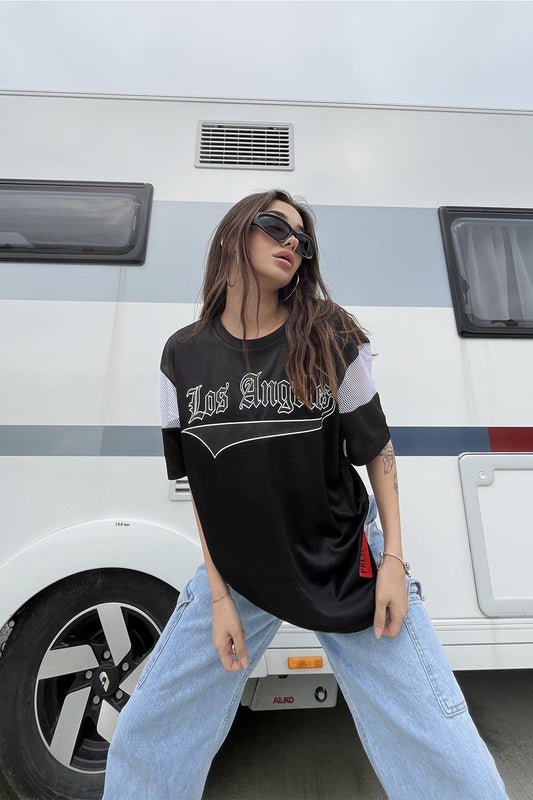 Unisex Oversize Los Angeles Forma T-Shirt