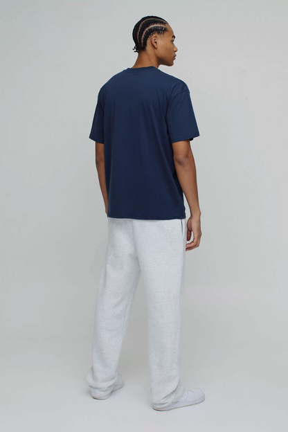 Unisex Oversize Premium Basic Lacivert T-Shirt
